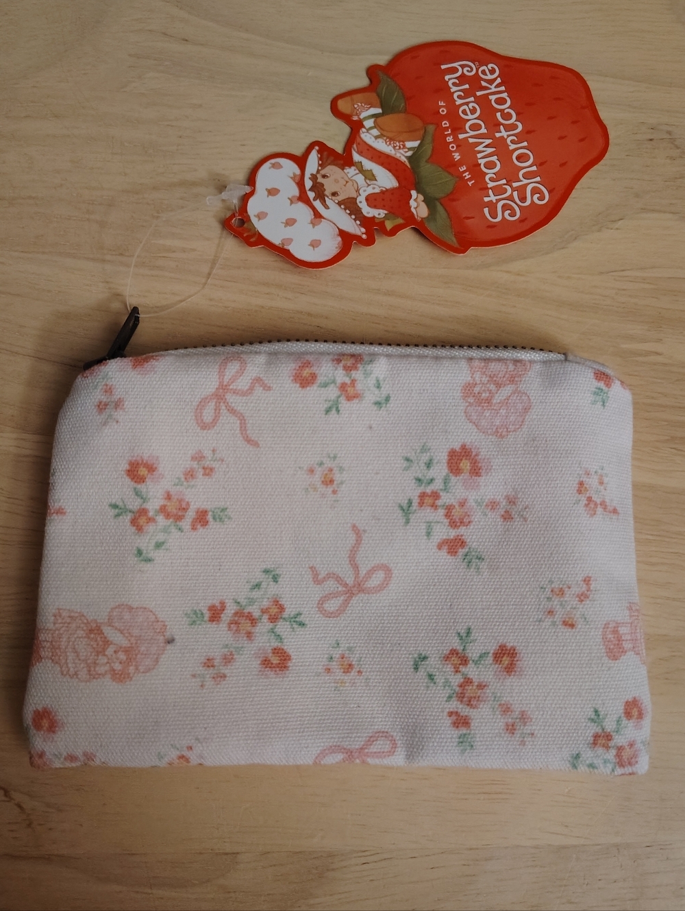 Strawberry Shortcake Soft Sweet Nostalgic Print Mini Cosmetics Zipper Pouch